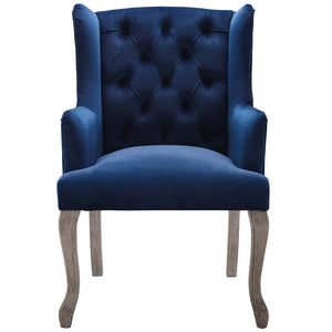 Realm French Vintage Velvet Dining Armchair