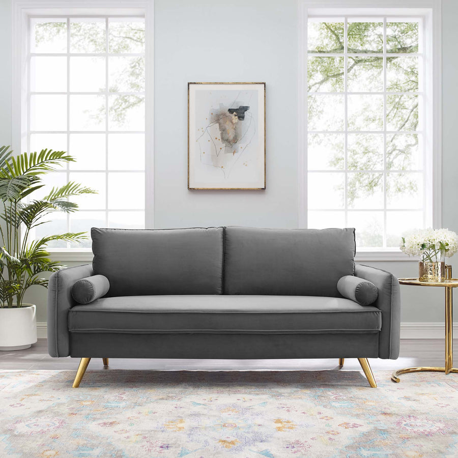 Revive Contemporary Performance Velvet Loveseat