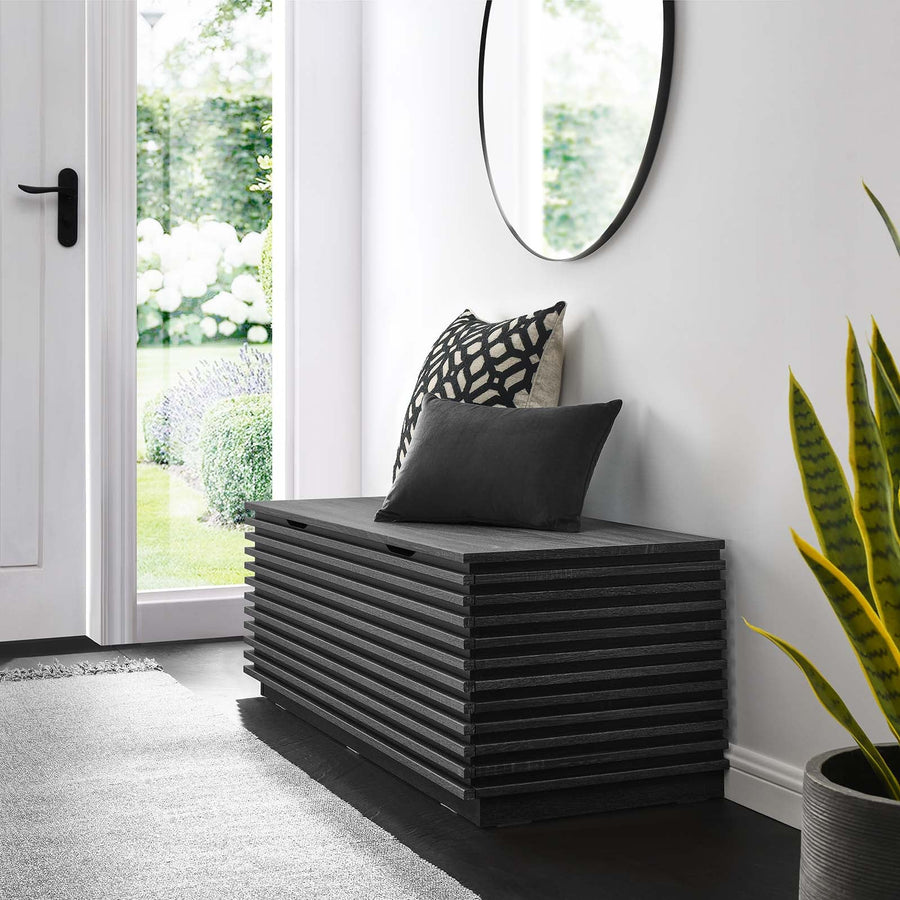 Render Mid-Century Modern Storage Bench