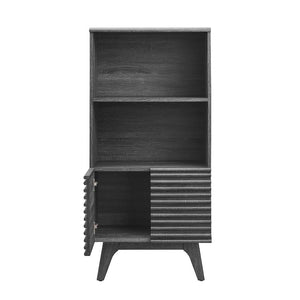 Render Mid-Century Modern Display Cabinet Bookshelf in Charcoal @taylorraydesign