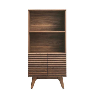 Render Mid-Century Modern Display Cabinet Bookshelf in Walnut @taylorraydesign