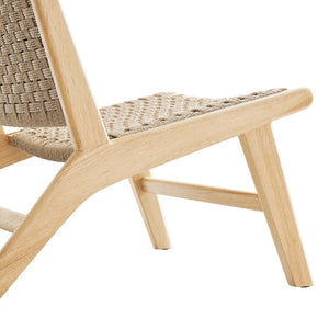 Saoirse Woven Rope Wood Accent Lounge Chair in Natural Natural @taylorraydesign