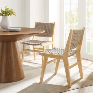 Saoirse Woven Rope Wood Dining Side Chair in Natural Natural @taylorraydesign