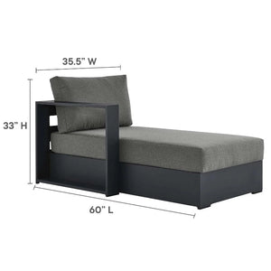 Tahoe Outdoor Patio Powder-Coated Aluminum 4-Piece Sectional Sofa Set in Gray Charcoal @taylorraydesign