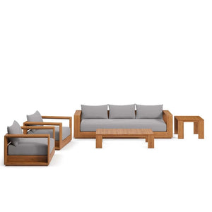 Tahoe Outdoor Patio Acacia Wood 5-Piece Furniture Set @taylorraydesign
