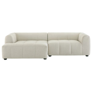 Liana Left-Facing Upholstered Fabric Modular Sofa with Chaise