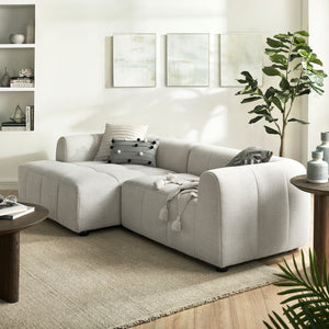 Liana Left-Facing Upholstered Fabric Modular Sofa with Chaise