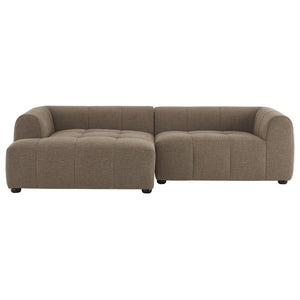 Liana Left-Facing Upholstered Fabric Modular Sofa with Chaise