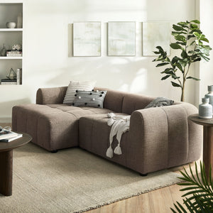 Liana Left-Facing Upholstered Fabric Modular Sofa with Chaise