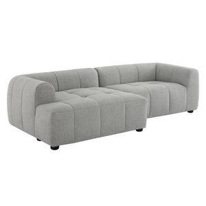 Liana Left-Facing Upholstered Fabric Modular Sofa with Chaise