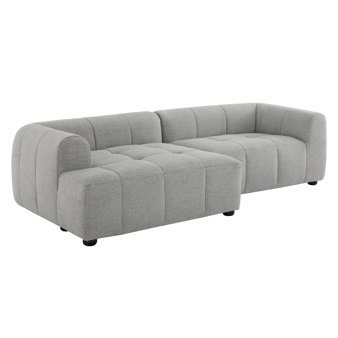 Liana Left-Facing Upholstered Fabric Modular Sofa with Chaise - taylor ray decor