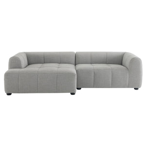 Liana Left-Facing Upholstered Fabric Modular Sofa with Chaise