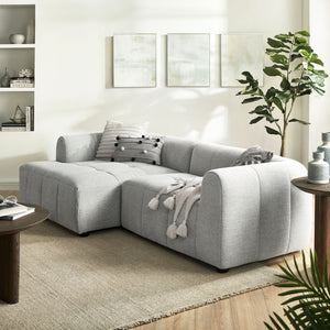 Liana Left-Facing Upholstered Fabric Modular Sofa with Chaise