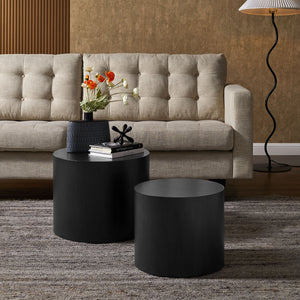 Amani Round Nesting Coffee Tables, S/2