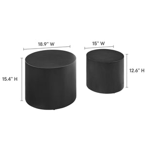 Amani Round Nesting Coffee Tables, S/2