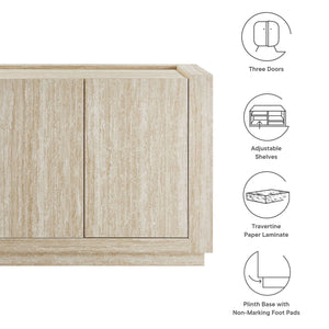 Hollis 59" Travertine Sideboard