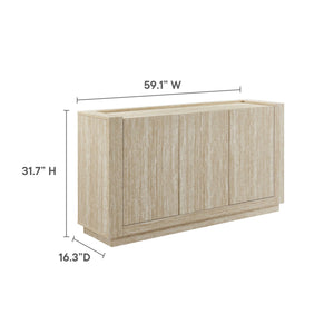 Hollis 59" Travertine Sideboard