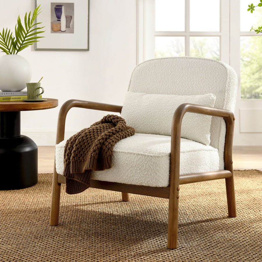 Charlie Boucle Upholstered Armchair - taylor ray decor