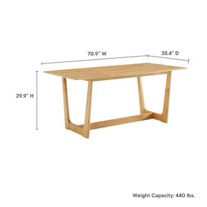 Solara 7-Piece Wood Dining Set with Armchairs