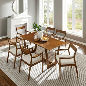 Solara 7-Piece Wood Dining Set with Armchairs