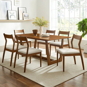 Solara 7-Piece Armless Wood Dining Set