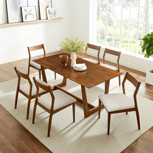 Solara 7-Piece Armless Wood Dining Set