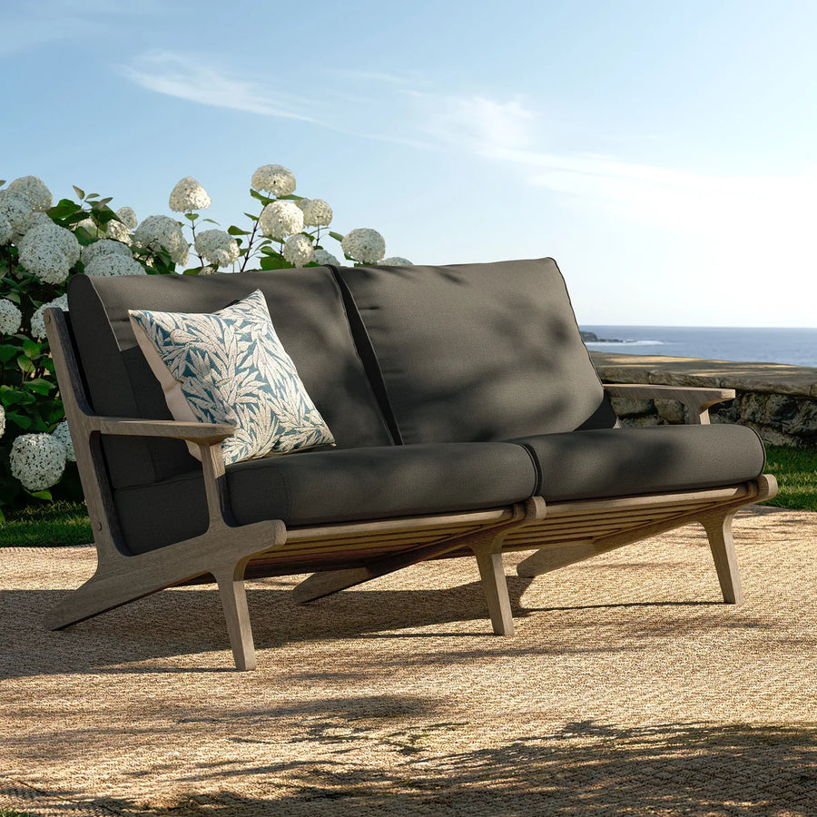 Saratoga Outdoor Teak Wood Loveseat