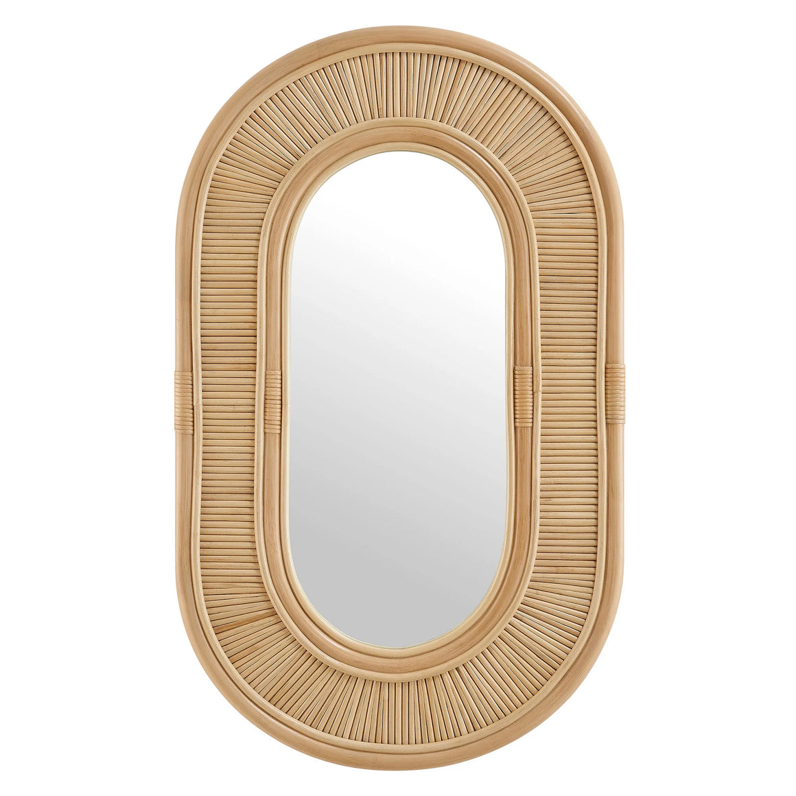 Sovana Oval Rattan Wall Mirror - taylor ray decor