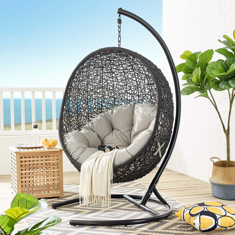Encase Swing Outdoor Patio Lounge Chair - taylor ray decor