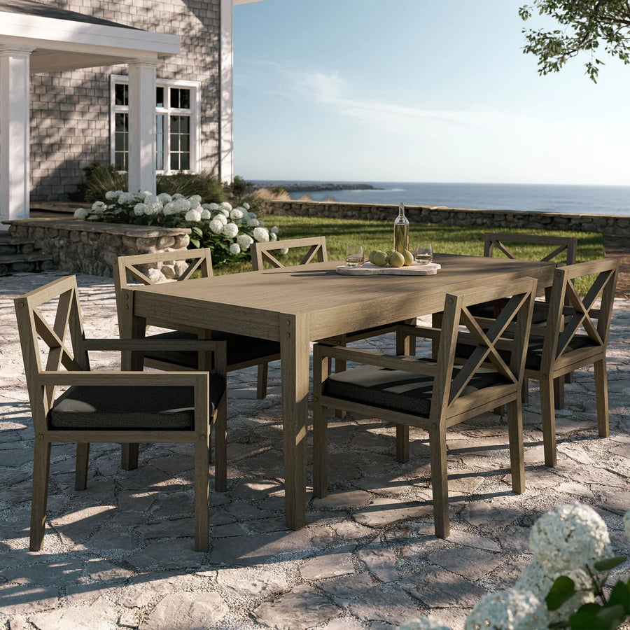 Northlake 7-Piece Outdoor Patio Teak Wood Dining Set