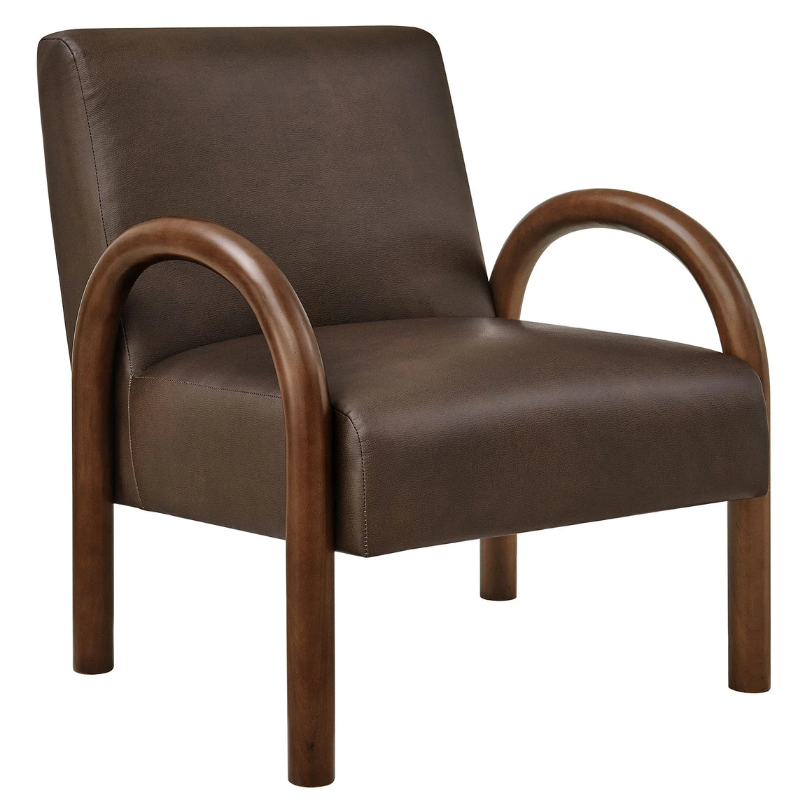 Lunet Faux Leather Upholstered Accent Chair