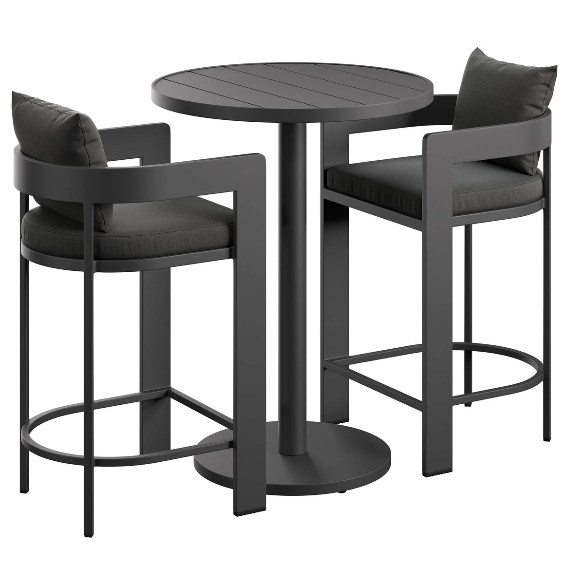 Tahoe 3-Piece Outdoor Aluminum Bar Set - taylor ray decor