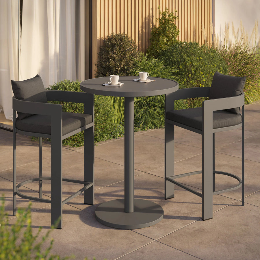 Tahoe 3-Piece Outdoor Aluminum Bar Set - taylor ray decor
