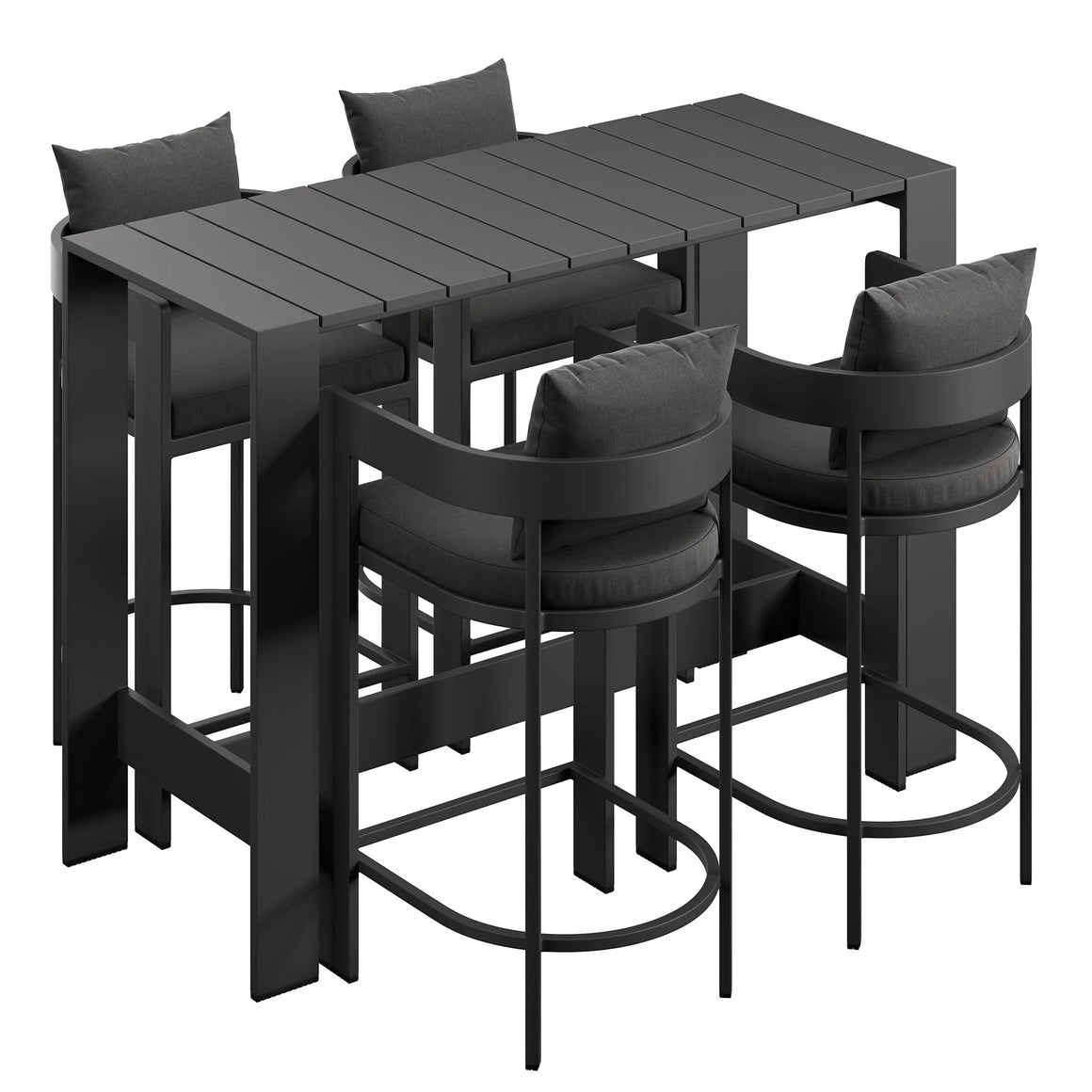 Tahoe 5-Piece Outdoor Bar Table Set - taylor ray decor