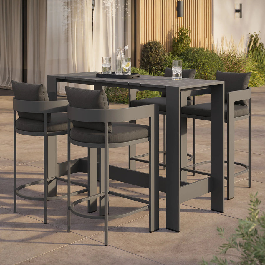 Tahoe 5-Piece Outdoor Bar Table Set - taylor ray decor