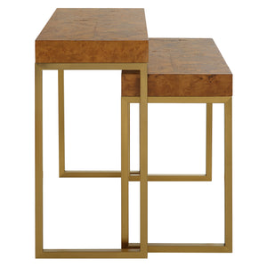 Burl-esque Wooden Nesting Tables, S/2