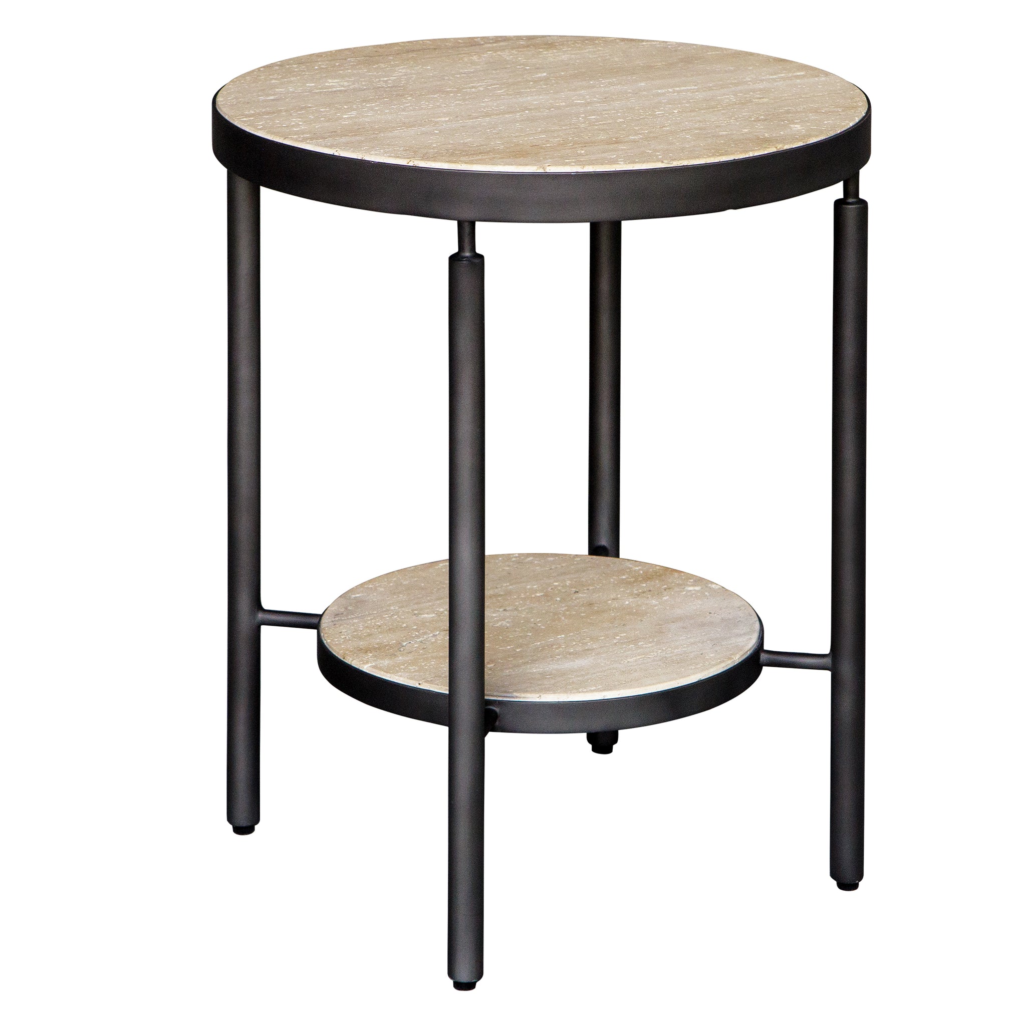 Dauntless Travertine Side Table - taylor ray decor