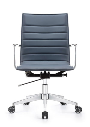Joe Modern Mid-Back Office Chair in Charcoal Blue