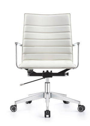 Joe Modern Mid-Back Office Chair in Cloud White