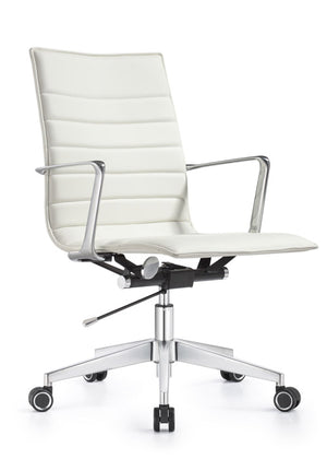 Joe Modern Mid-Back Office Chair in Cloud White