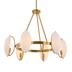 Oviform 6 Light Round Chandelier