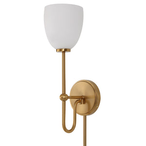 Trophy 1 Light Brass Sconce