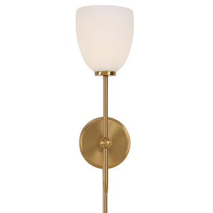 Trophy 1 Light Brass Sconce