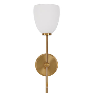 Trophy 1 Light Brass Sconce