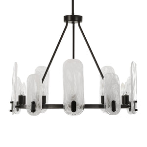 Ellipse 10 Light Dark Bronze Chandelier