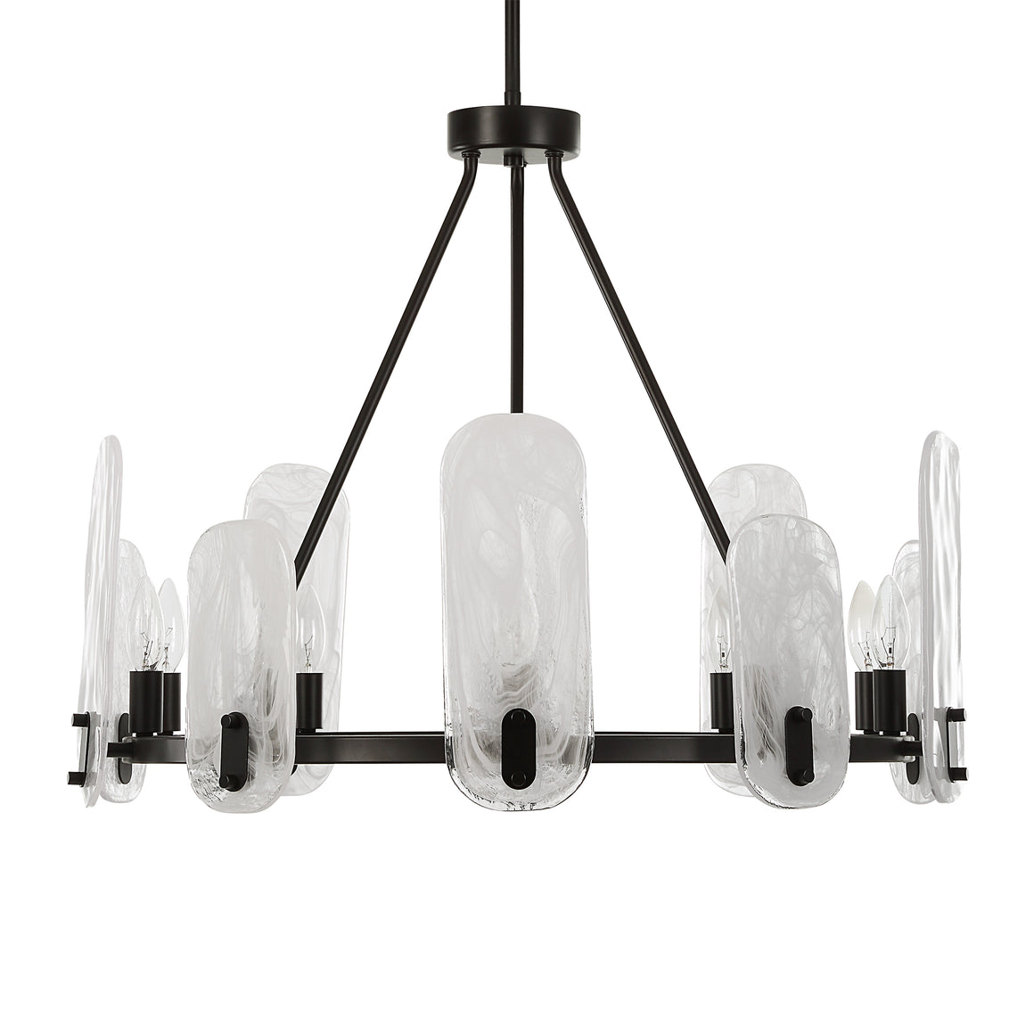 Ellipse 10 Light Dark Bronze Chandelier