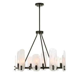 Ellipse 10 Light Dark Bronze Chandelier