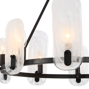 Ellipse 10 Light Dark Bronze Chandelier