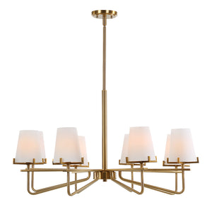 Lassen 8 Light Brass Chandelier