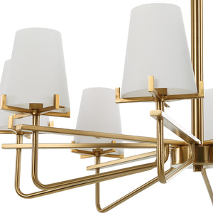 Lassen 8 Light Brass Chandelier